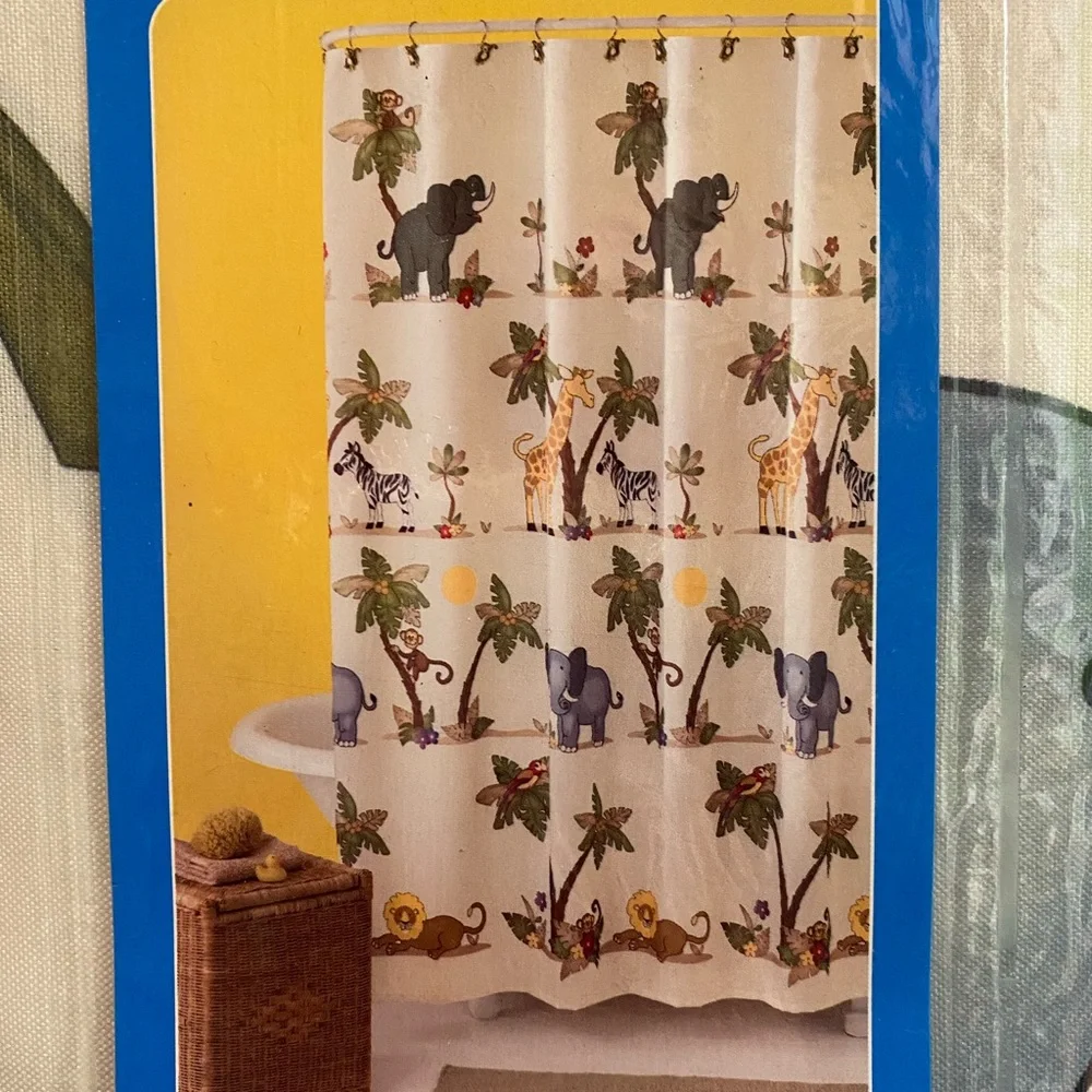 Sahara Animals fabric shower curtain